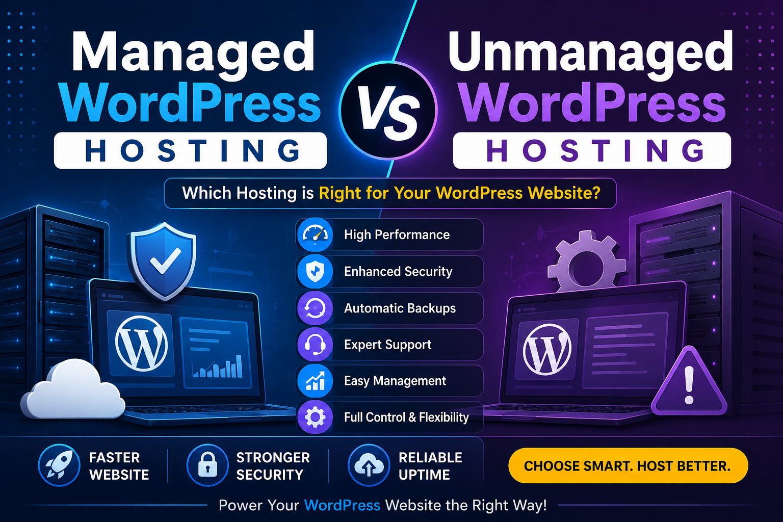 Managed vs Unmanaged WordPress Hosting